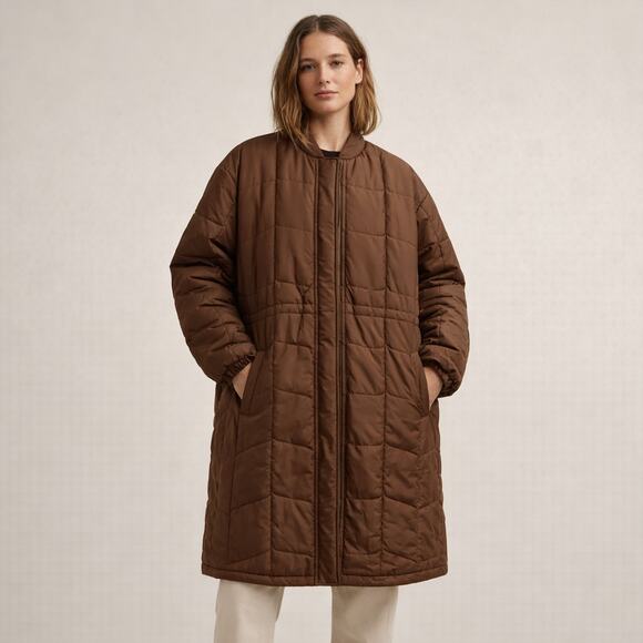 Amazon Essentials Jackets & Blazers - Amazon Essentials Women's Oversized Quilted Coat Size Large Brown NWT